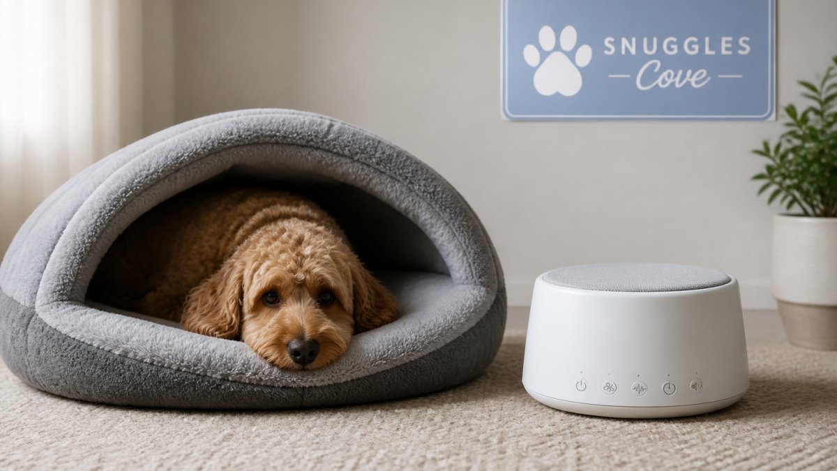 Calming Beds vs White Noise for Dog Anxiety